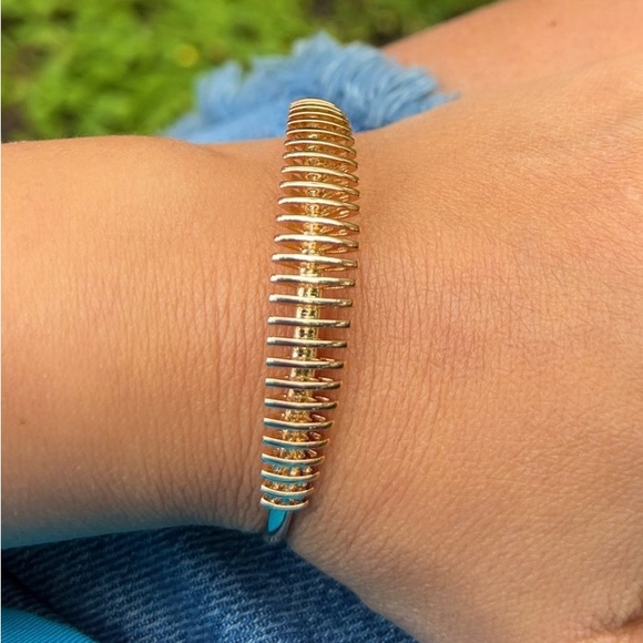 18k Gold Plated Bangle Bracelet Waterproof Jewelry - Picture 6 of 12